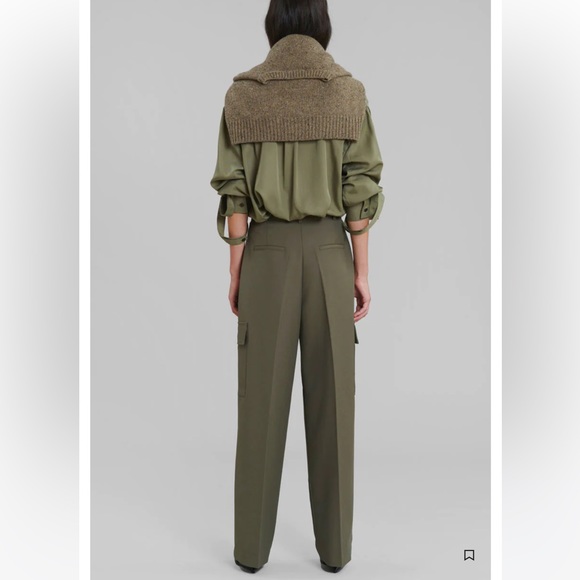 FRANKIE SHOP Maesa Cargo Trouser Pants Olive XS - Picture 6 of 14